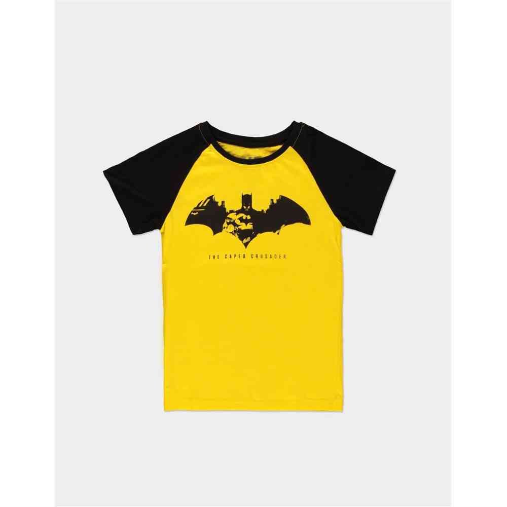 DC Comics Batman - Caped Crusader Kinder Tshirt - Geel